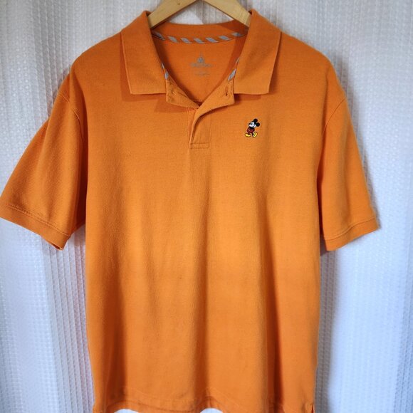 Walt Disney World Mens L Blue Disney Parks Polo Shirt Mickey Mouse Classic - Picture 2 of 9